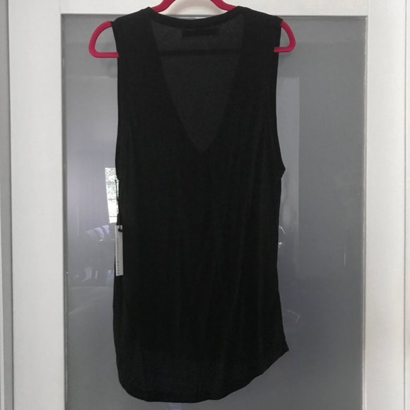 STILLWATER Black U Neck Tank Top Sz L - Picture 4 of 5